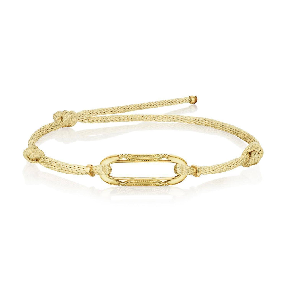 Tacori Crescent Eclipse 18k Link Bracelet on Cord