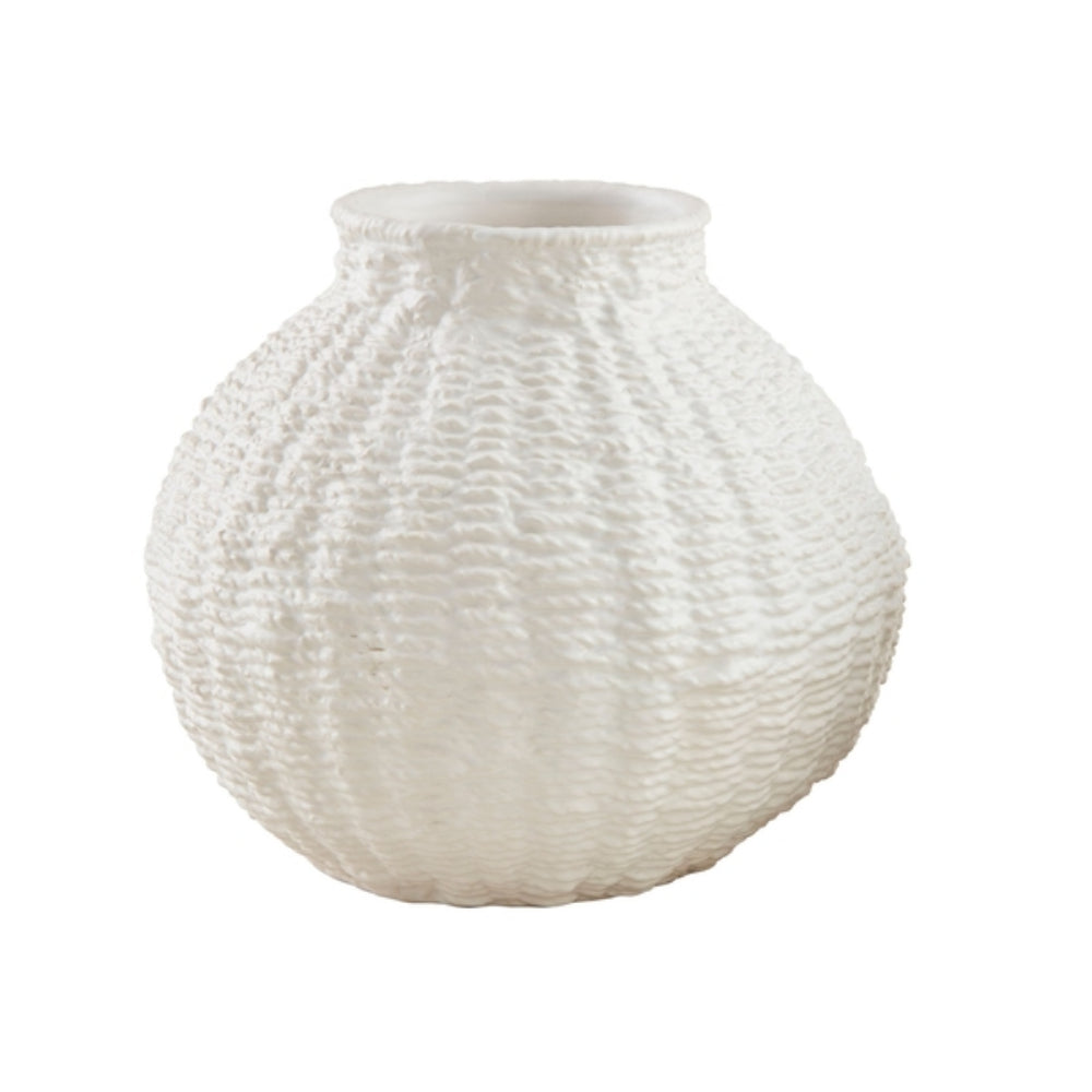 Mud Pie Woven Ceramic Vase