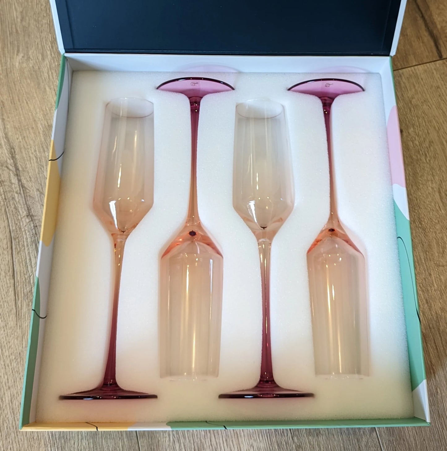 Byrdeen Cielo Handblown Champagne Flute - Set of 4