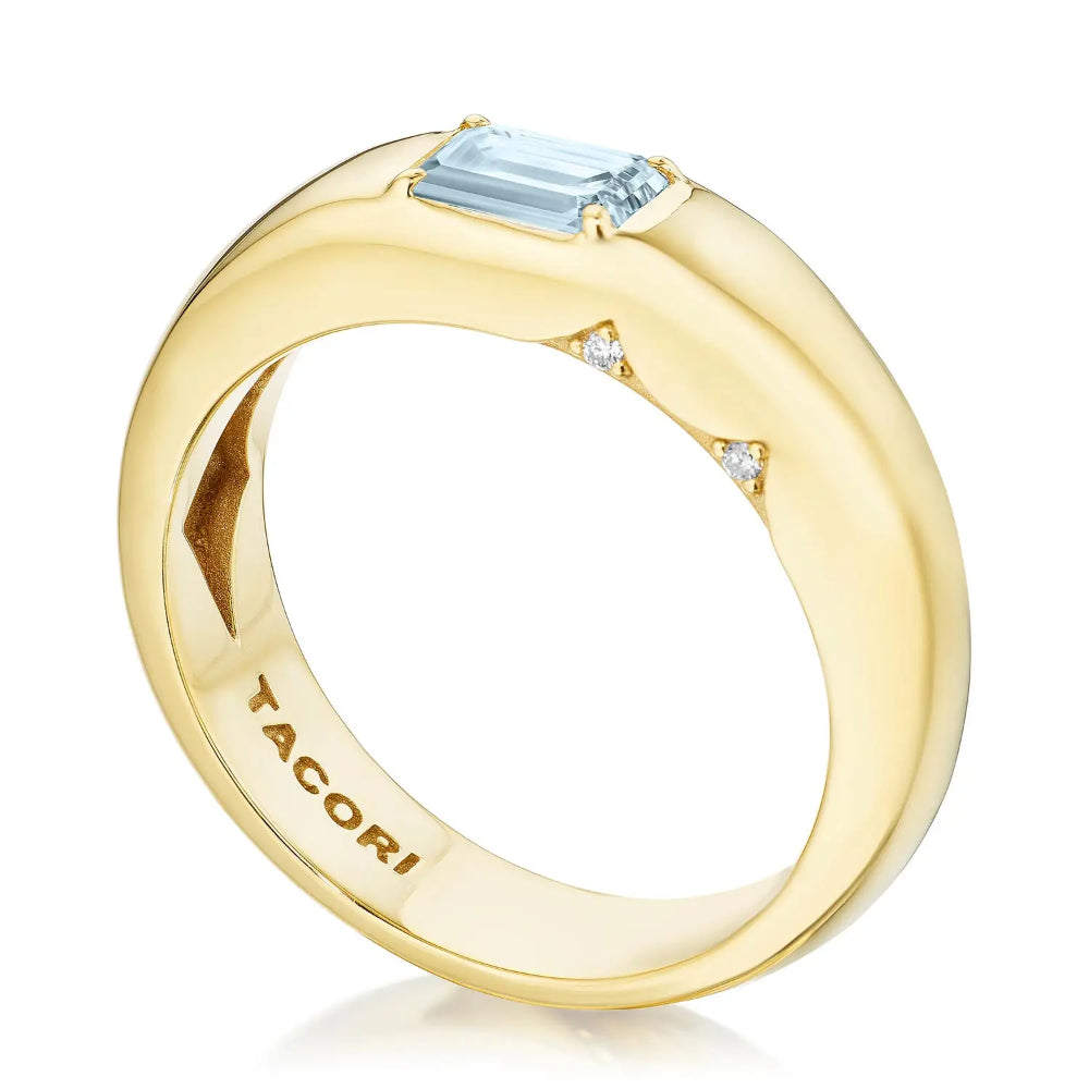 Tacori Allure 18k Domed Sky Blue Topaz Ring
