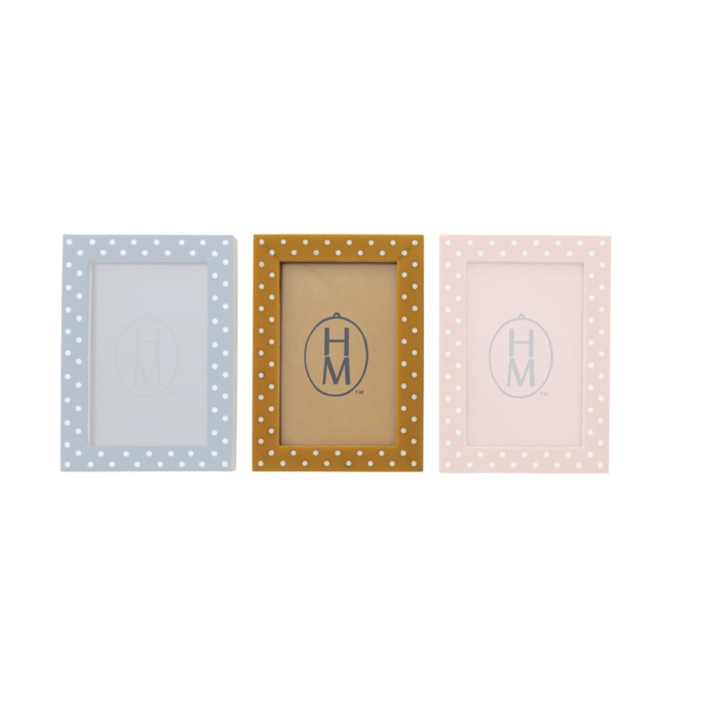 Hazel Mazel 4x6 Resin Polka Dot Photo Frame