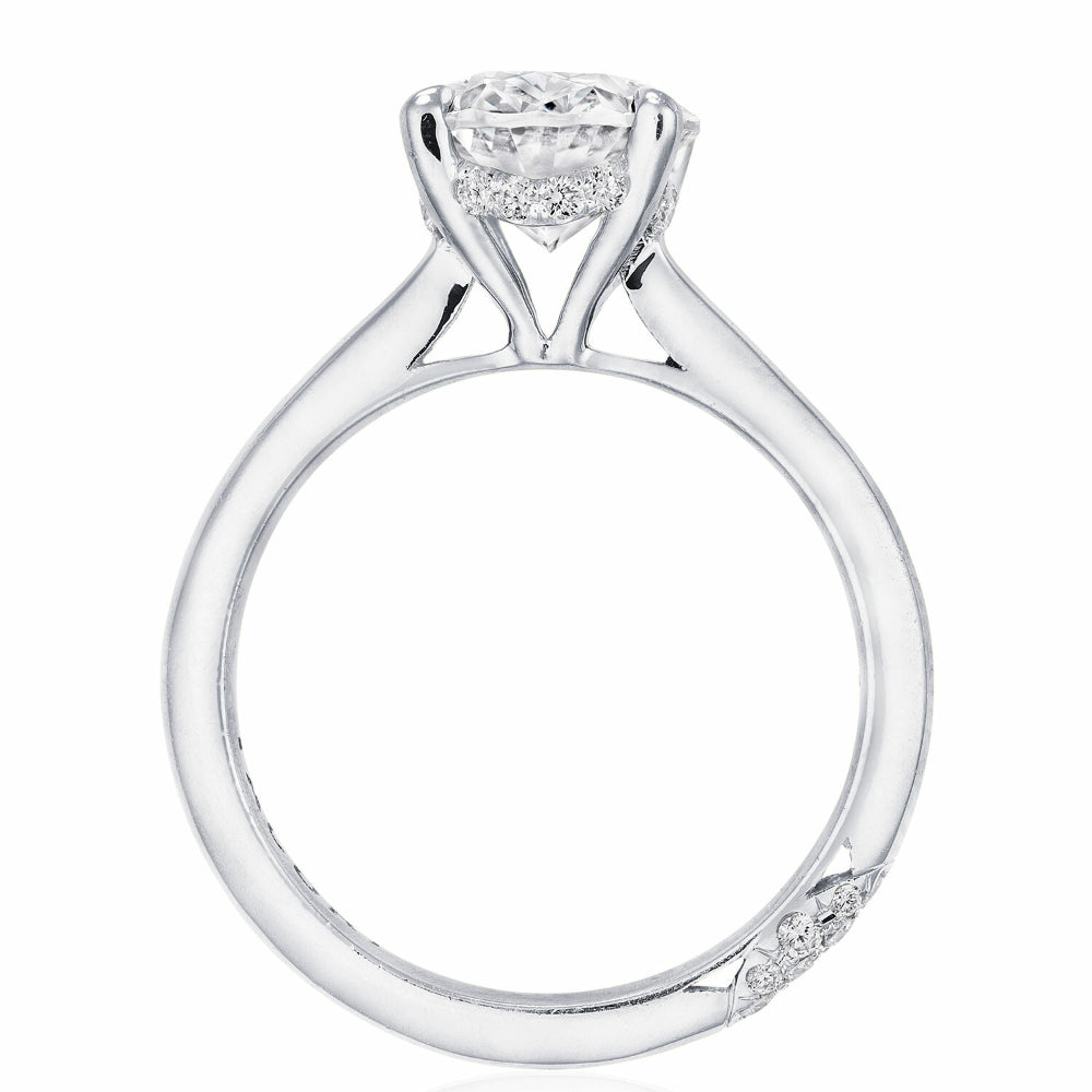Tacori 18k Gold Founder's Collection Blank Round Center Diamond Solitaire Engagement Ring
