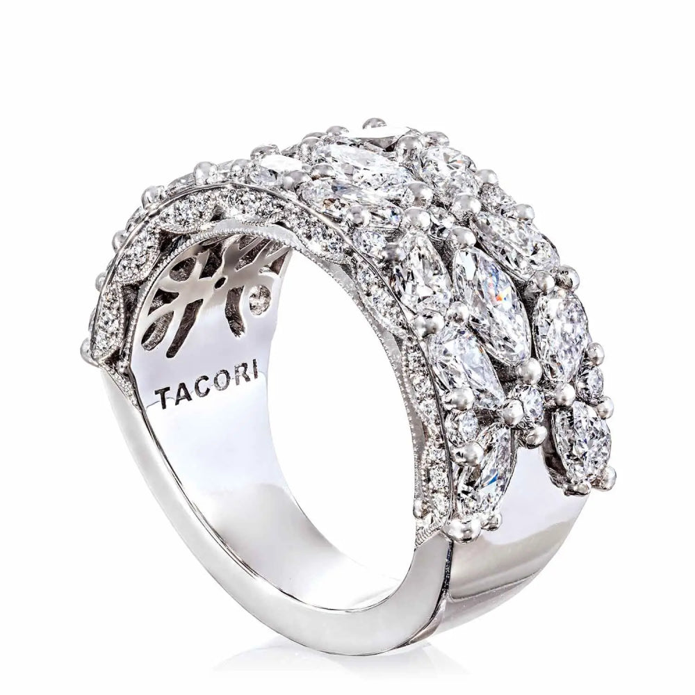Tacori East West Marquise and Pear Mosaic Wide Band