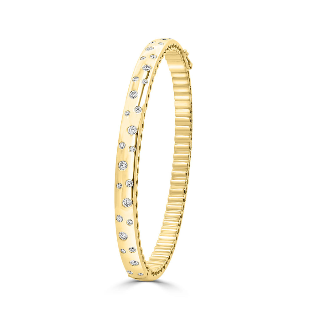 Jack Kelege 18k Diamond Bangle Bracelet