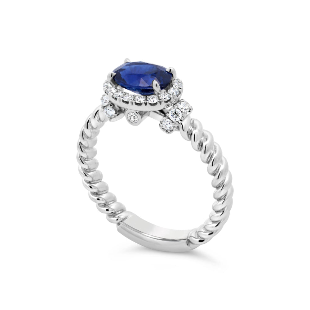 Jack Kelege 18k Sapphire and Diamond Ring