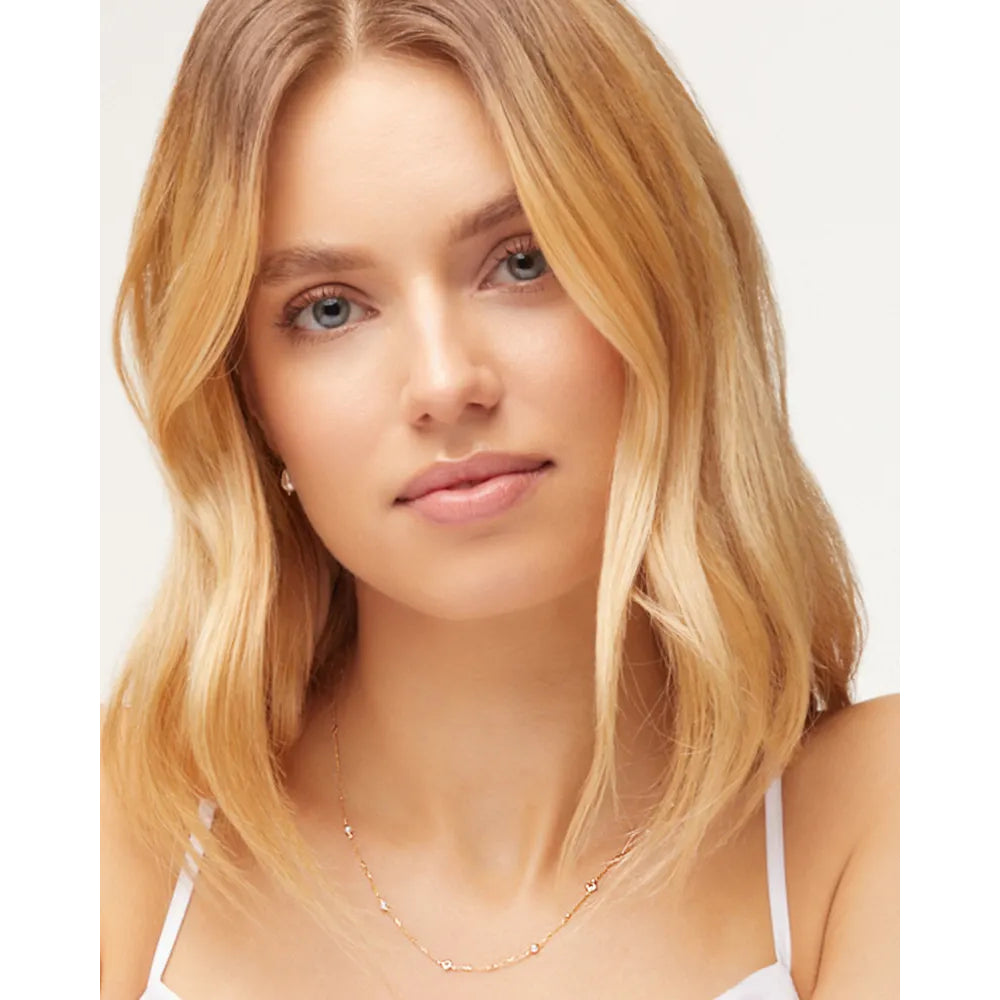 Kendra Scott Audrey 14k Gold Strand Necklace in White Diamond