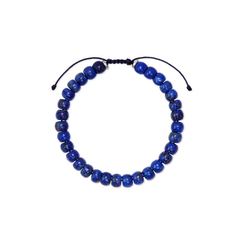 Scott Bros. Cade Oxidized Sterling Silver Corded Bracelet In Blue