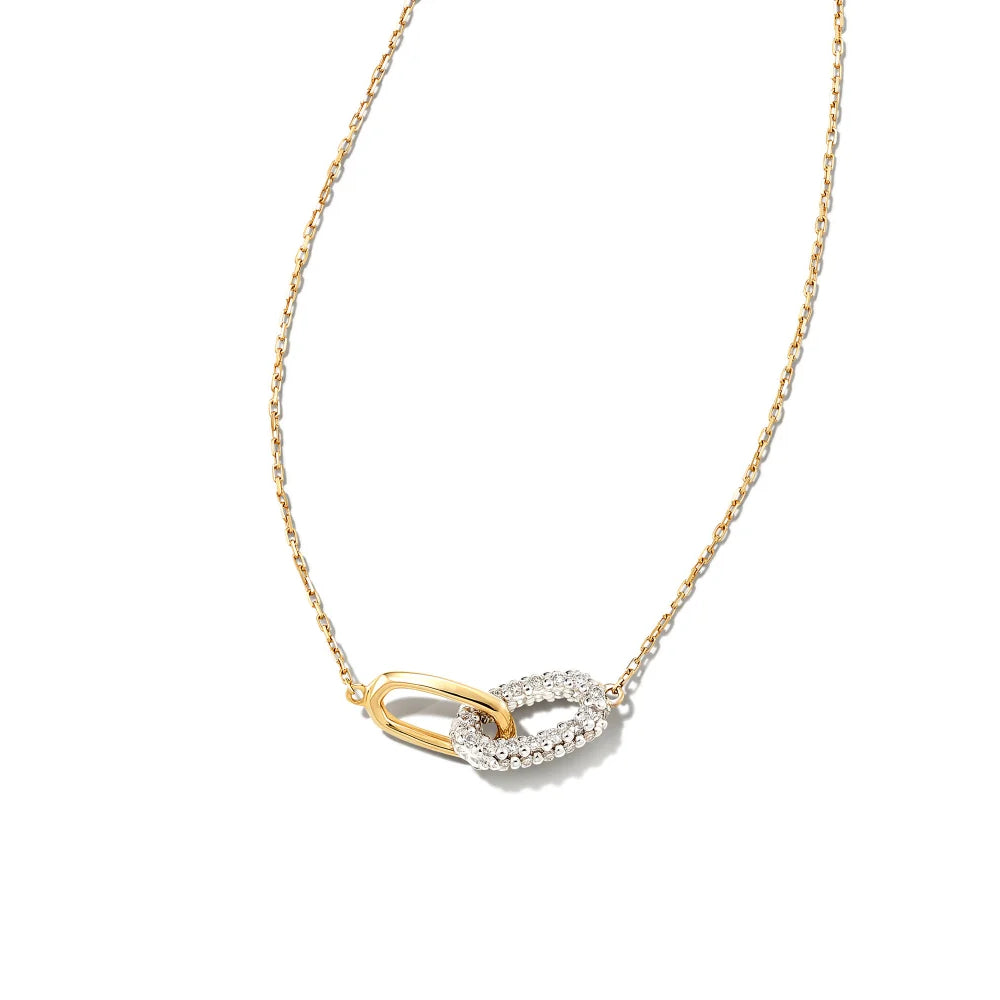 Kendra Scott Elisa 14k Interlocking Pendant Necklace in White