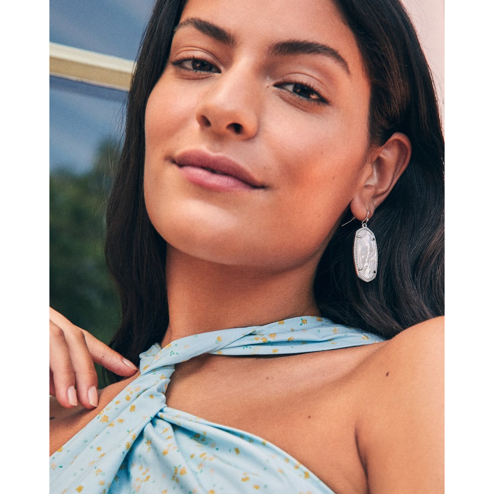 Kendra Scott Elle Drop Earrings in Ivory Mother-of-Pearl