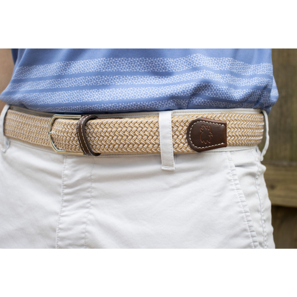 Roostas The Sanibel Two Toned Woven Stretch Belt