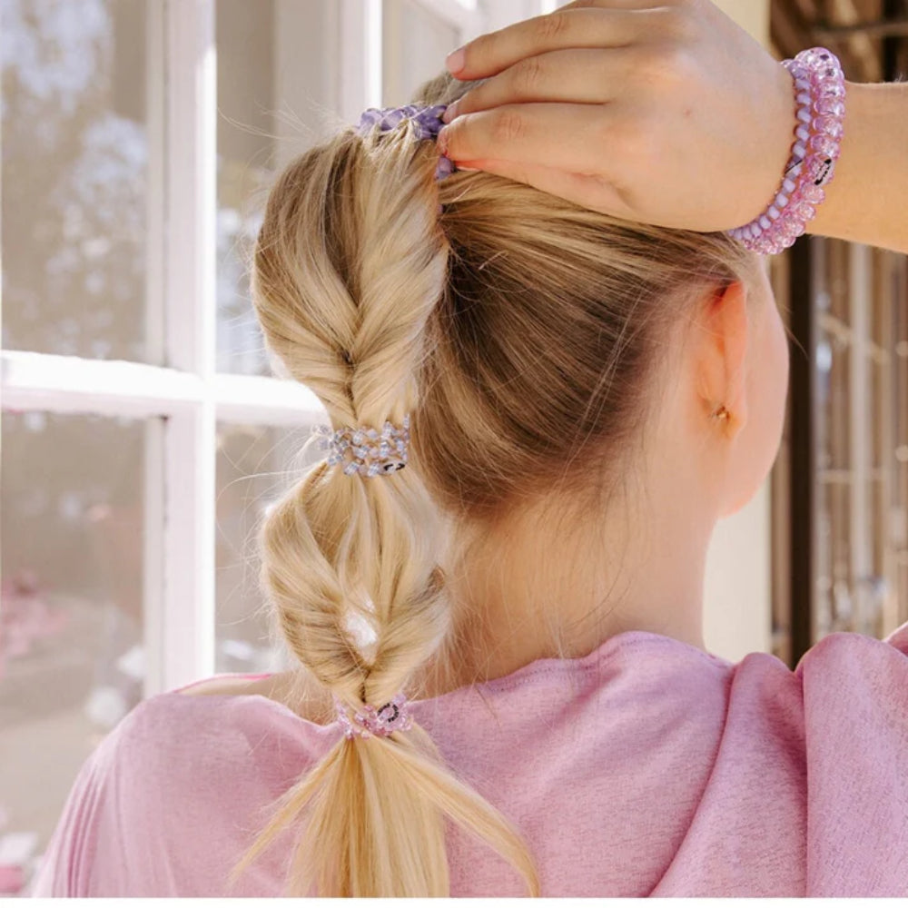 TELETIES Lavender Mist Spiral Hair Coils