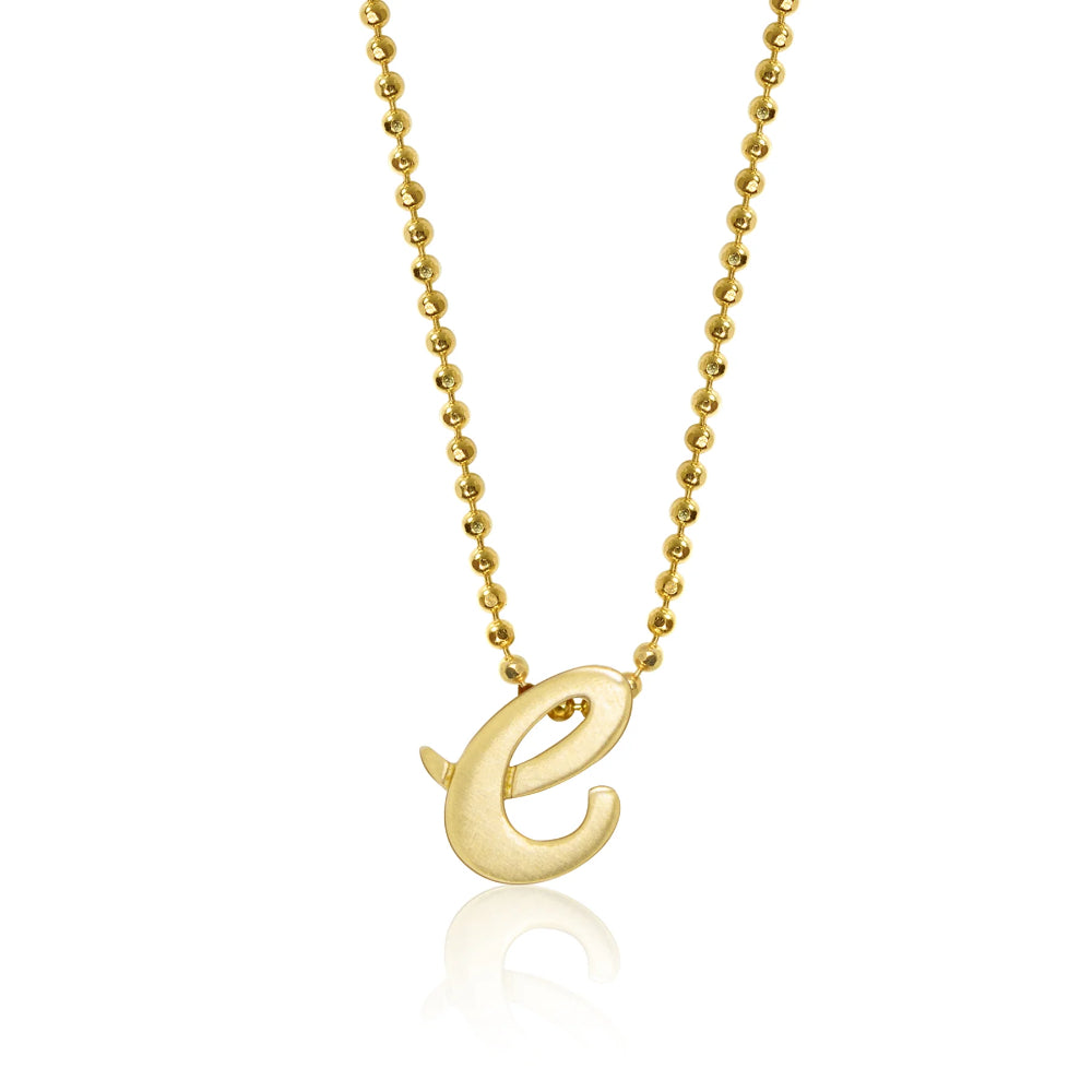 Alex Woo Little Autograph Pendant in Yellow Gold 14k