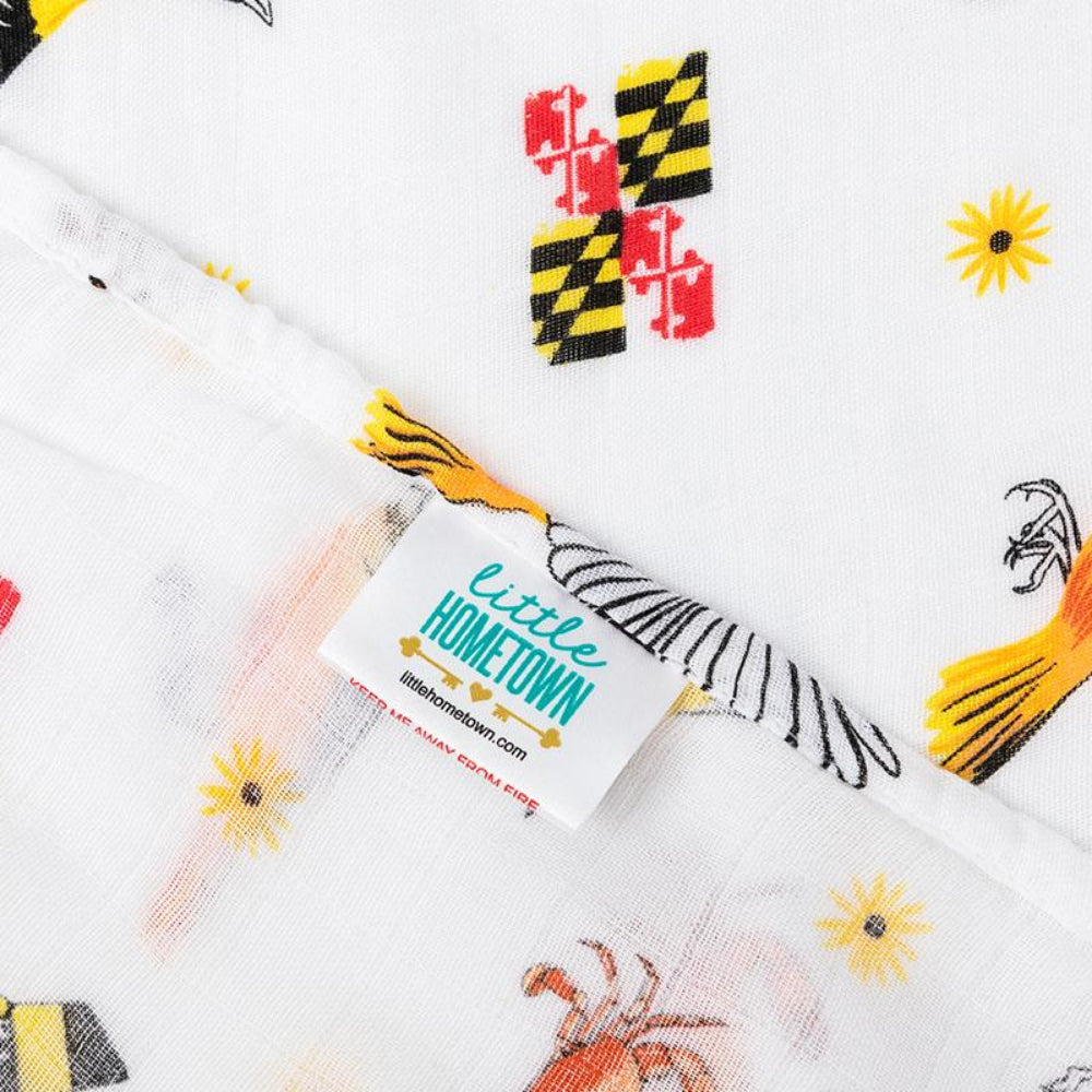 Little Hometown Maryland Swaddle Blanket