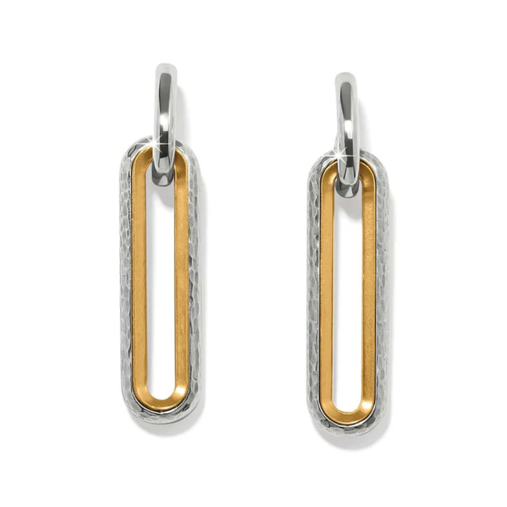 Brighton Medici Two Tone Long Post Drop Earrings