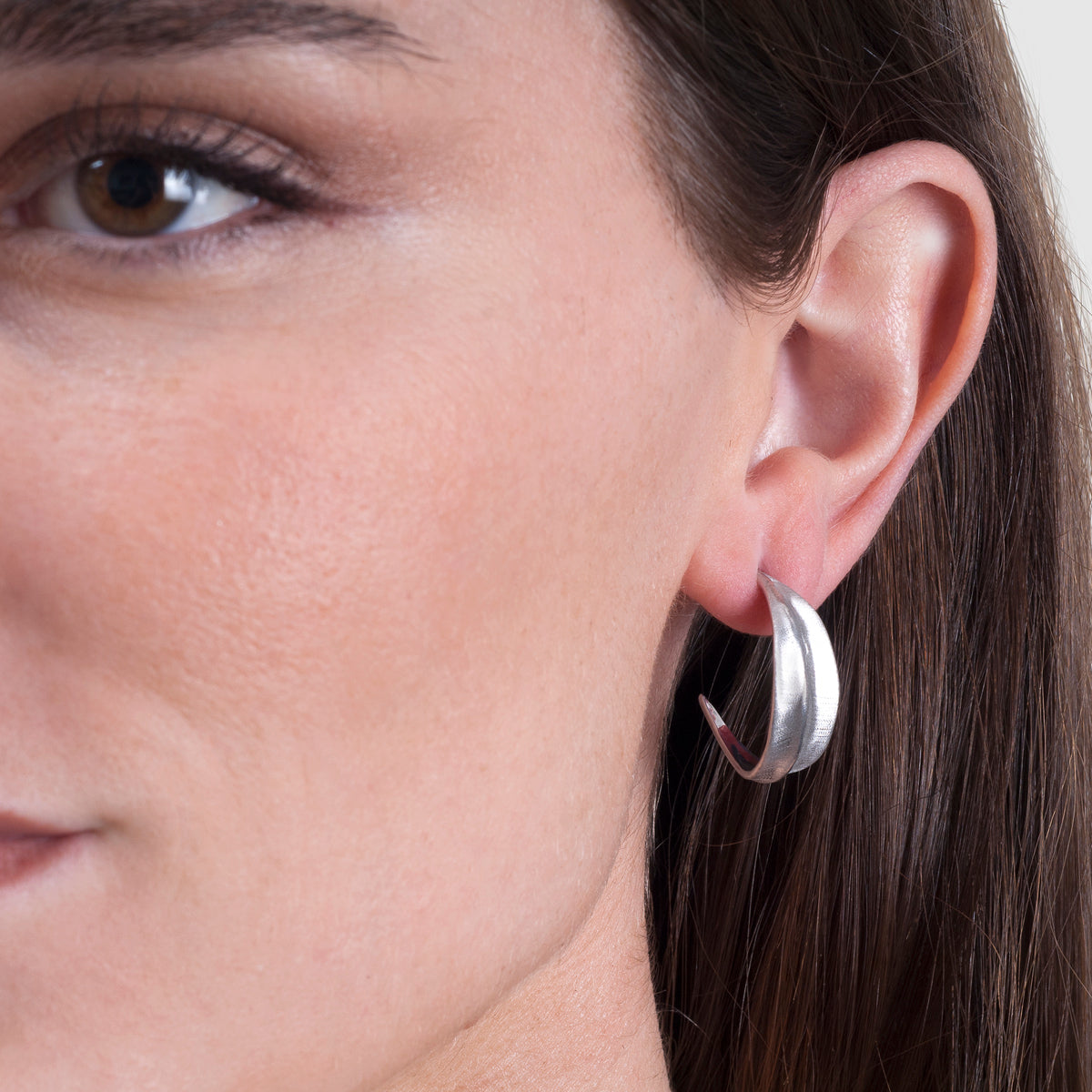 Jorge Revilla Forest Collection Sterling Silver Hoop Earrings