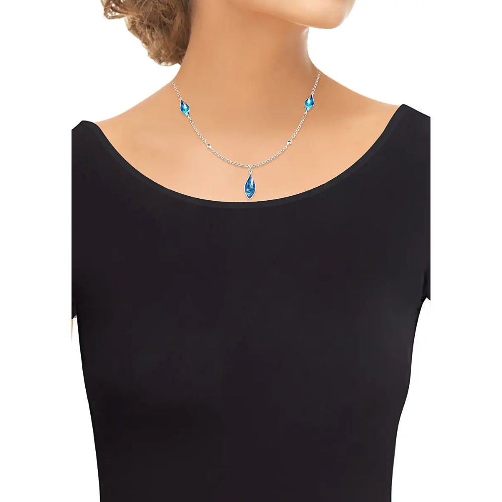 Nicole Barr Blue Aurora Marquise Twist Necklace