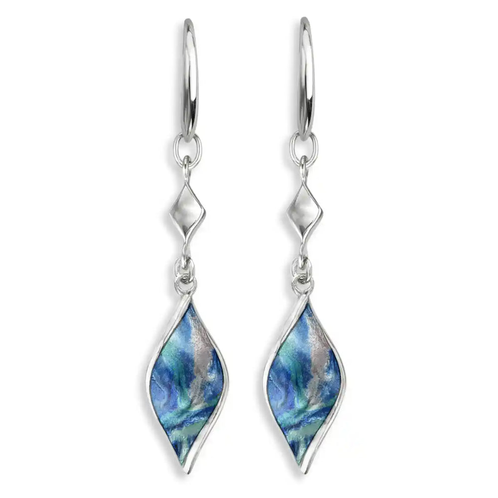 Nicole Barr Sterling Silver Enamel Aurora Wire Earrings