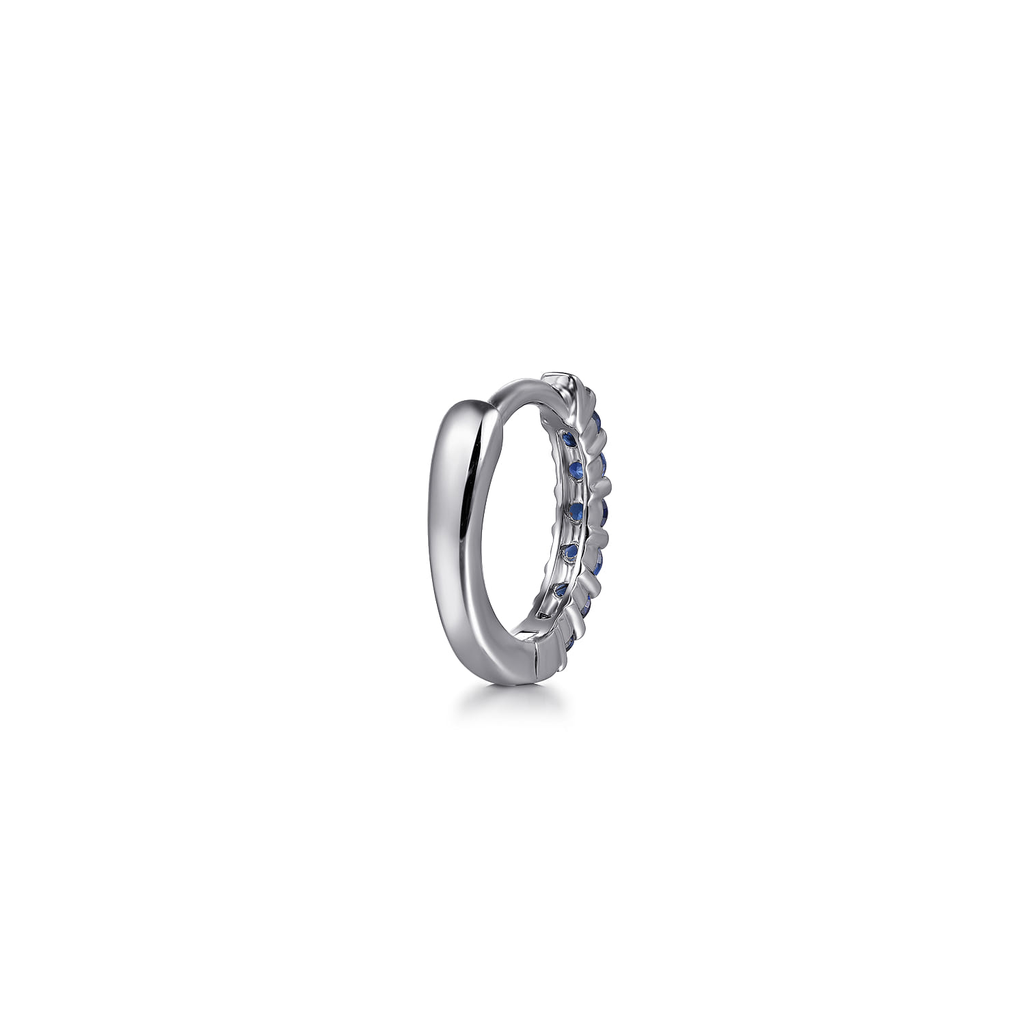 Gabriel & Co. 14k White Gold Sapphire Huggie Earrings