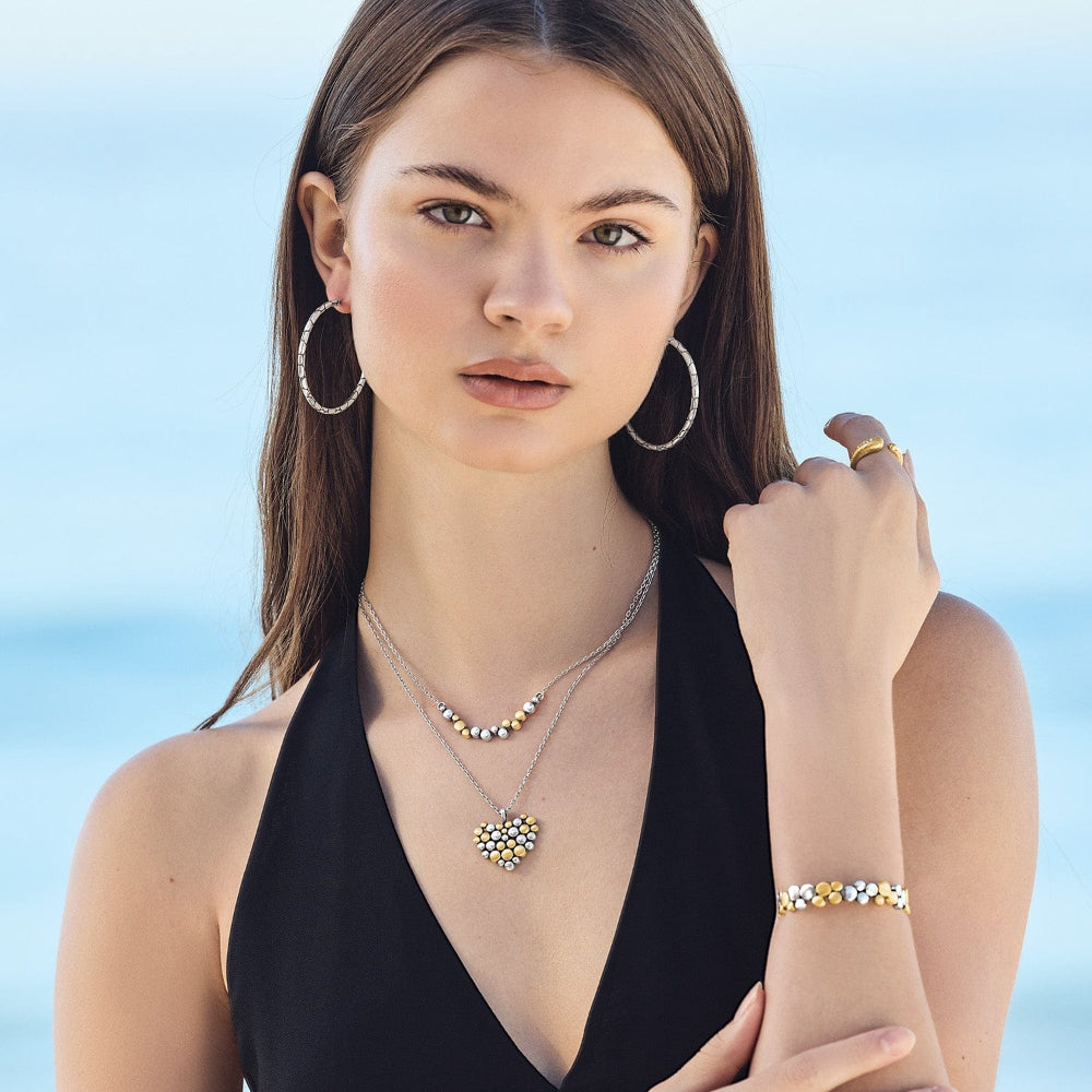 Brighton Pebble Edge Heart Necklace