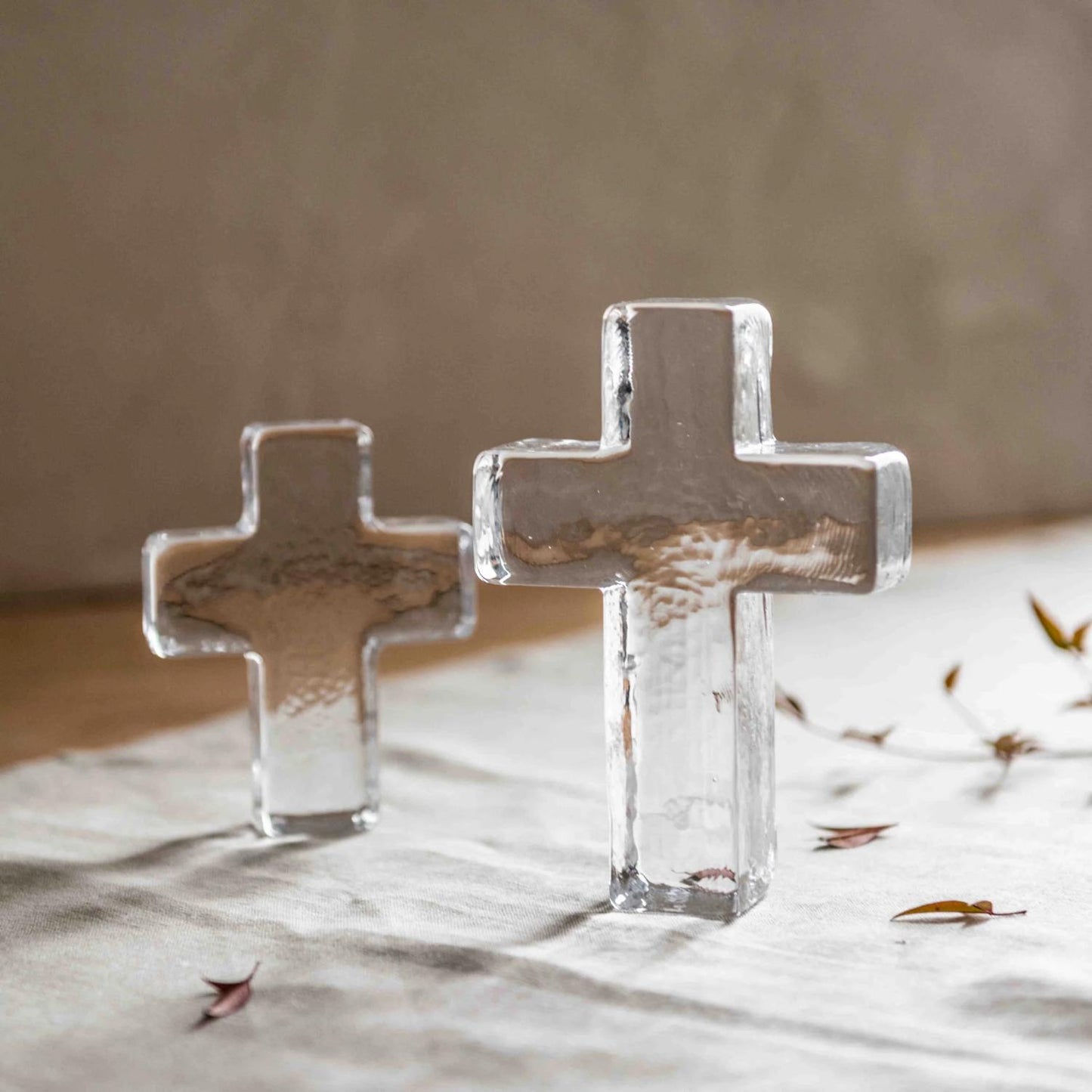 Simon Pearce Glass Cross