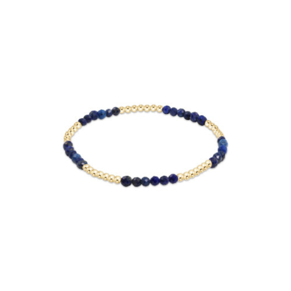 enewton 6.25" Blissful Pattern 2.5mm Bead Gemstone Bracelet - Lapis