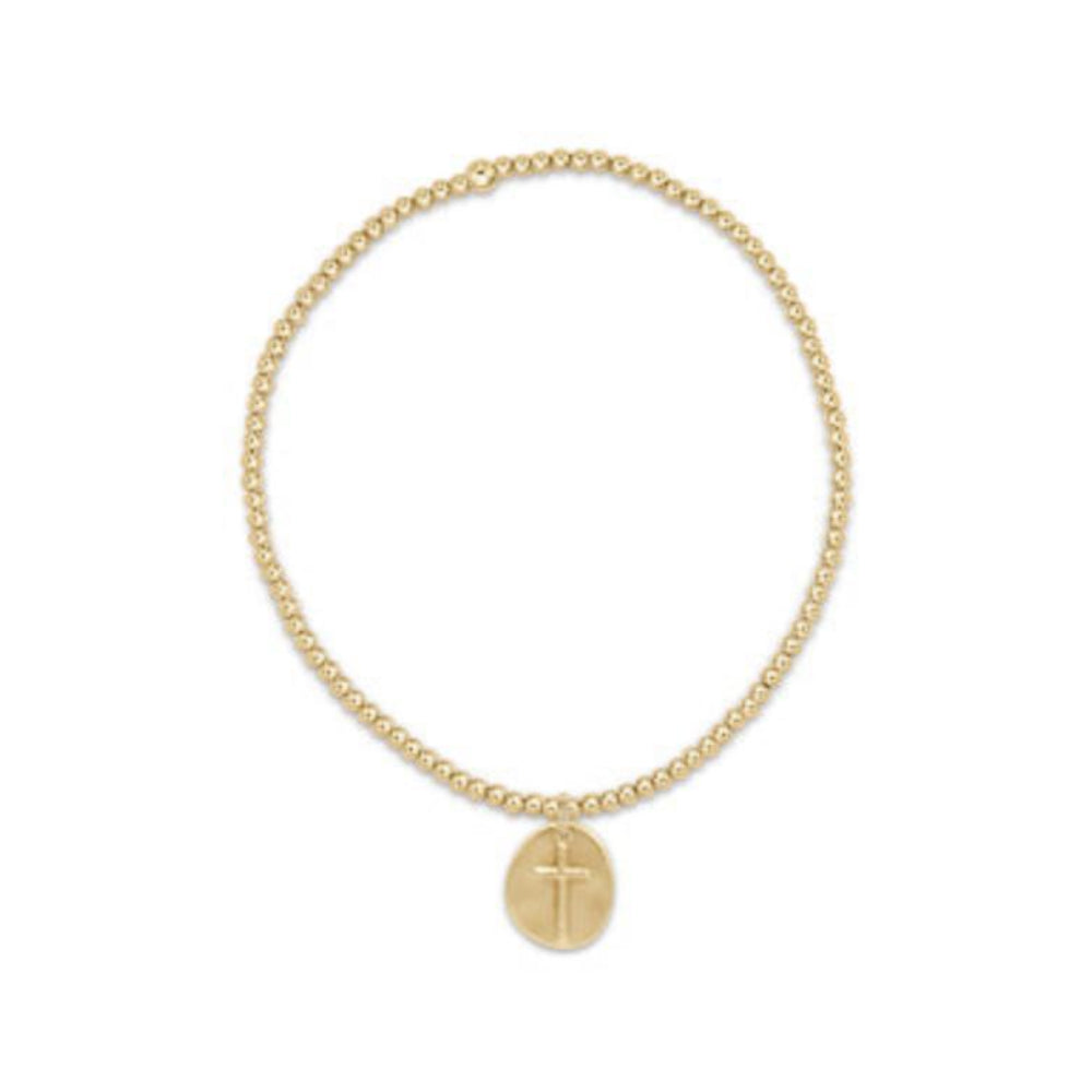 enewton 7.25" Extends Classic Gold 2mm Bracelet - Inspire Small Gold Disc