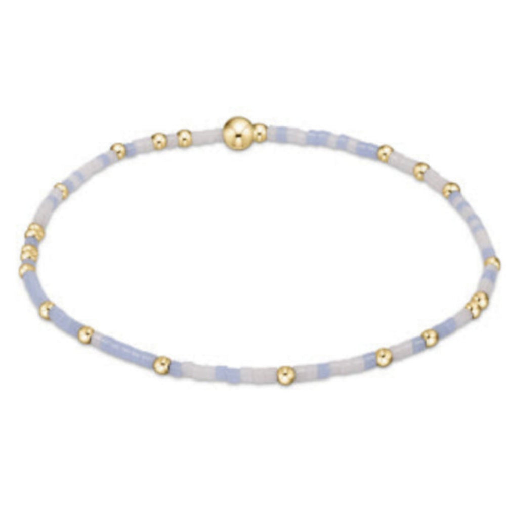 enewton 7.25" extends Gameday Hope Unwritten Bracelet - Light Blue White