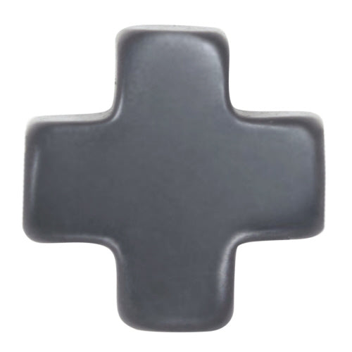 enewton 7.25" extends Signature Cross Gold Pattern 3mm Bead Bracelet - Charcoal