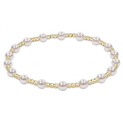 enewton egirl Classic Sincerity Pattern 4mm Bead Bracelet - Pearl