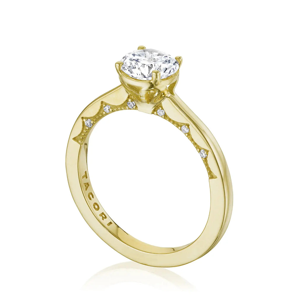 Tacori Coastal Crescent Round Solitaire Engagement Ring