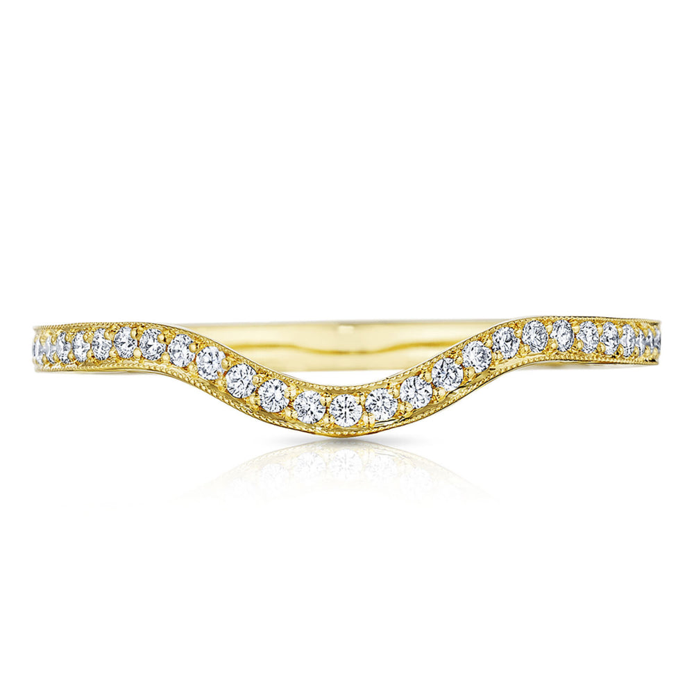 Tacori 18k Sculpted Crescent "Right" Curve Diamond Wedding Band