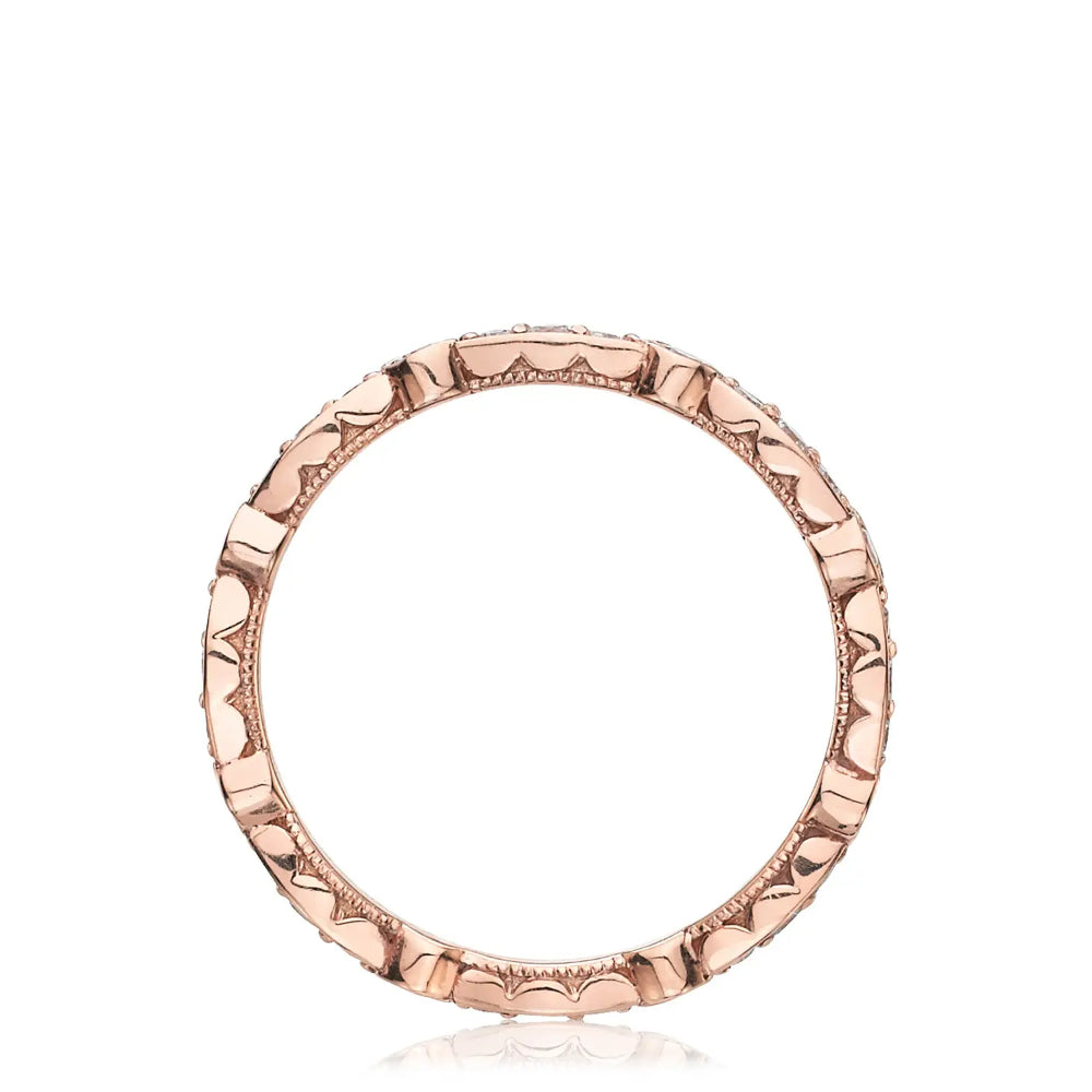Tacori 18k Sculpted Crescent Marquise and Round Design Wedding Band