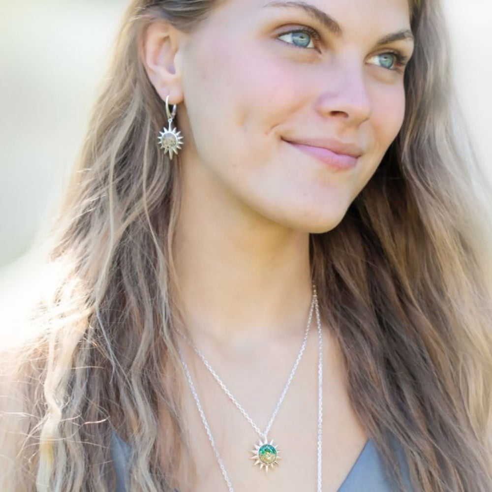 Dune The Sun Necklace - Short - Turquoise Gradient