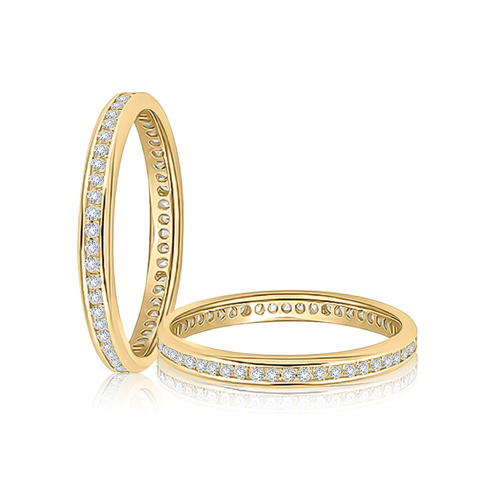 A. Jaffe 14k Diamond Eternity Wedding Band