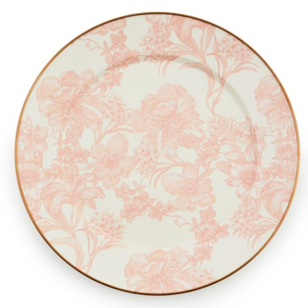 MacKenzie-Childs English Garden Enamel Charger/Plate - Rosy