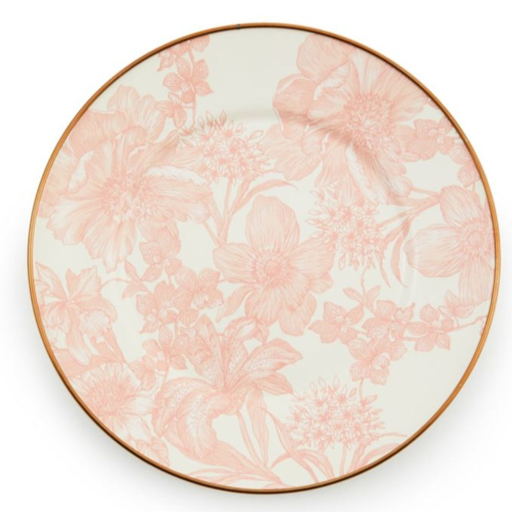 MacKenzie-Childs English Garden Enamel Salad/Dessert Plate - Rosy