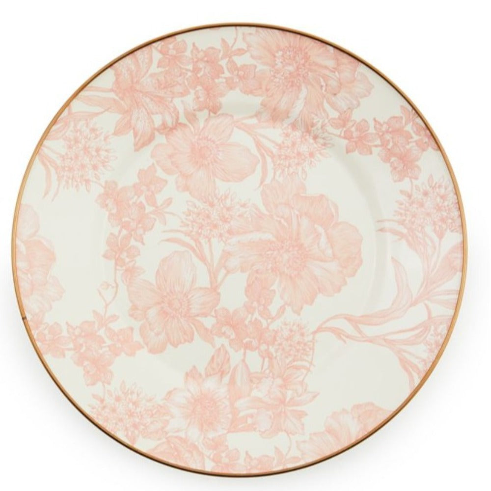 MacKenzie-Childs English Garden Enamel Dinner Plate - Rosy