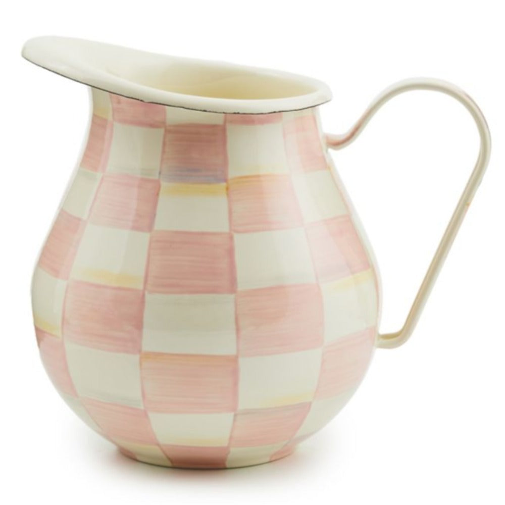 MacKenzie-Childs Rosy Check Enamel Pitcher