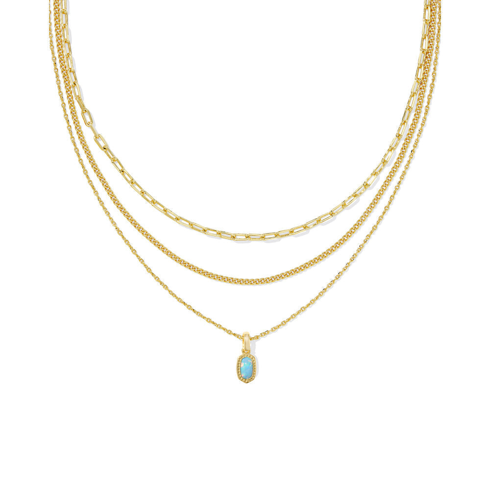 Kendra Scott Gold Mini Elisa Triple Strand Necklace