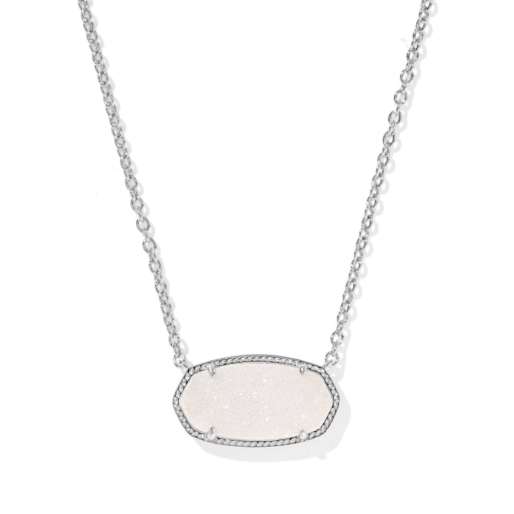 Kendra Scott Silver Elisa Statement Short Pendant Necklace