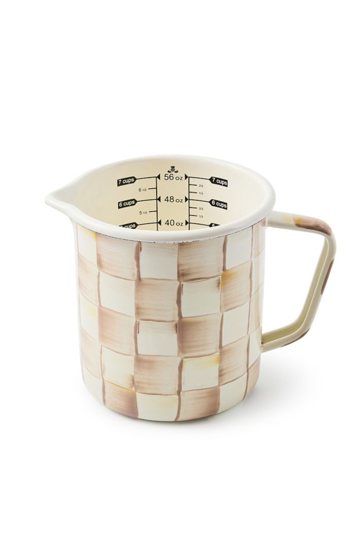 MacKenzie-Childs Mocha Check 7 Cup Measuring Cup