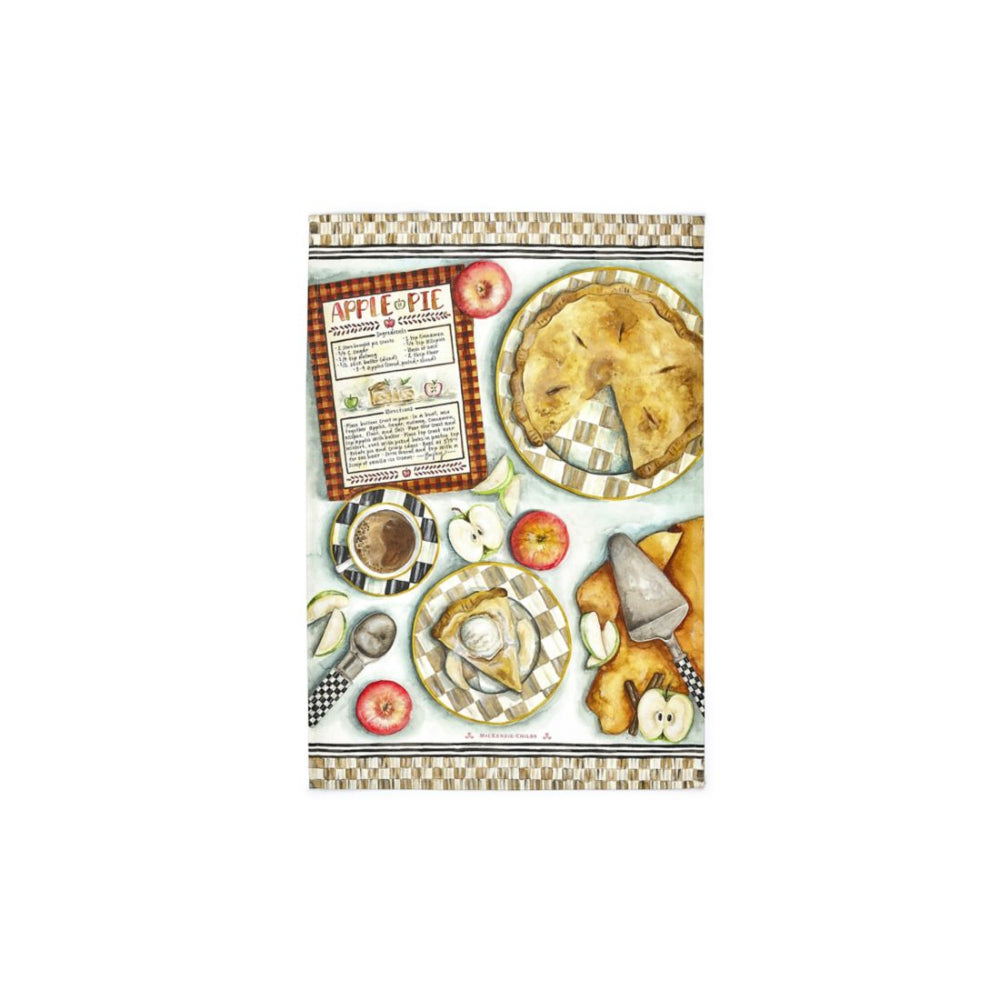MacKenzie-Childs Apple Pie Recipe Dish Towel
