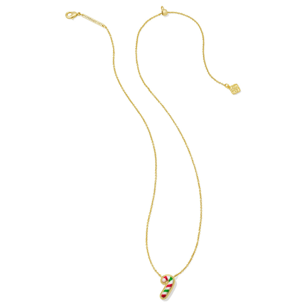Kendra Scott Red and Green Candy Cane Short Pendant Necklace