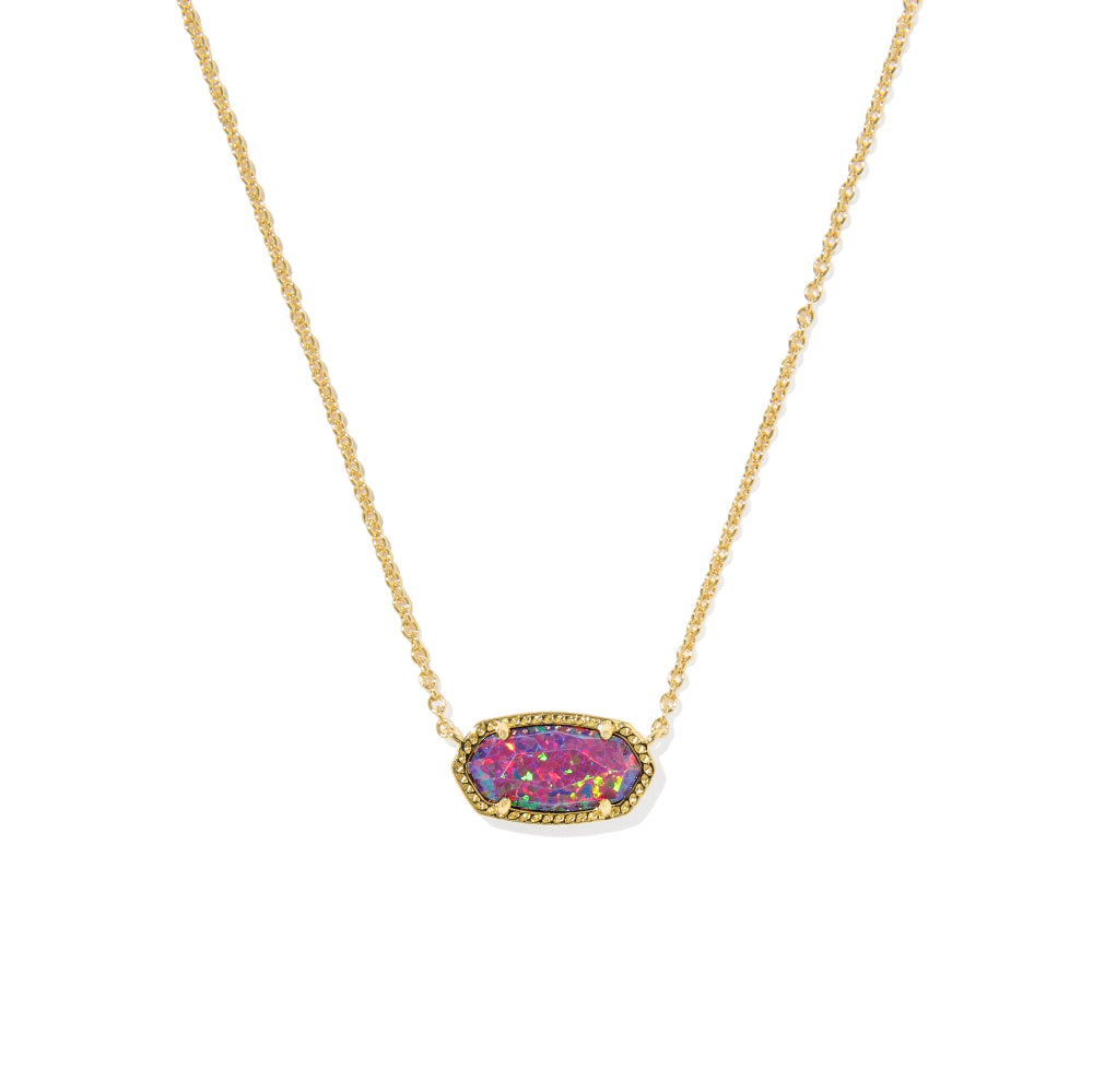 Kendra Scott Elisa Gold Pendant Necklace in Opal