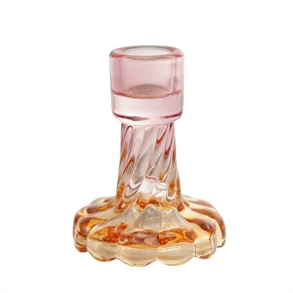 Hazel Mazel Glass Taper Candle Holder
