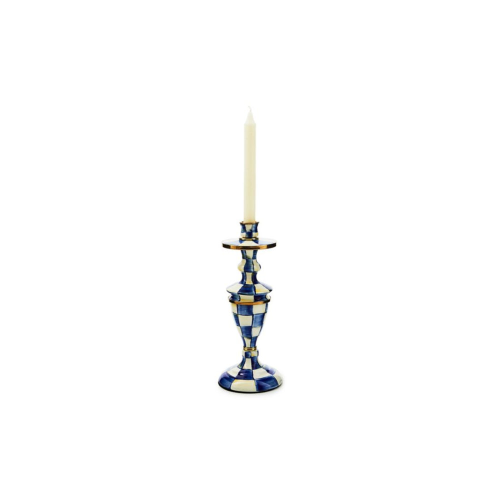 MacKenzie-Childs Royal Check Medium Candlestick
