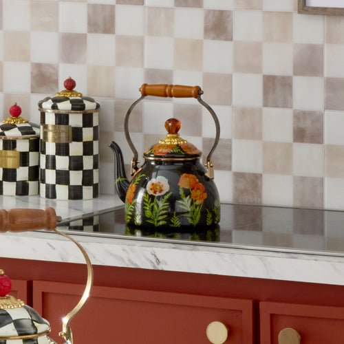 MacKenzie-Childs Poppy 2 Quart Tea Kettle