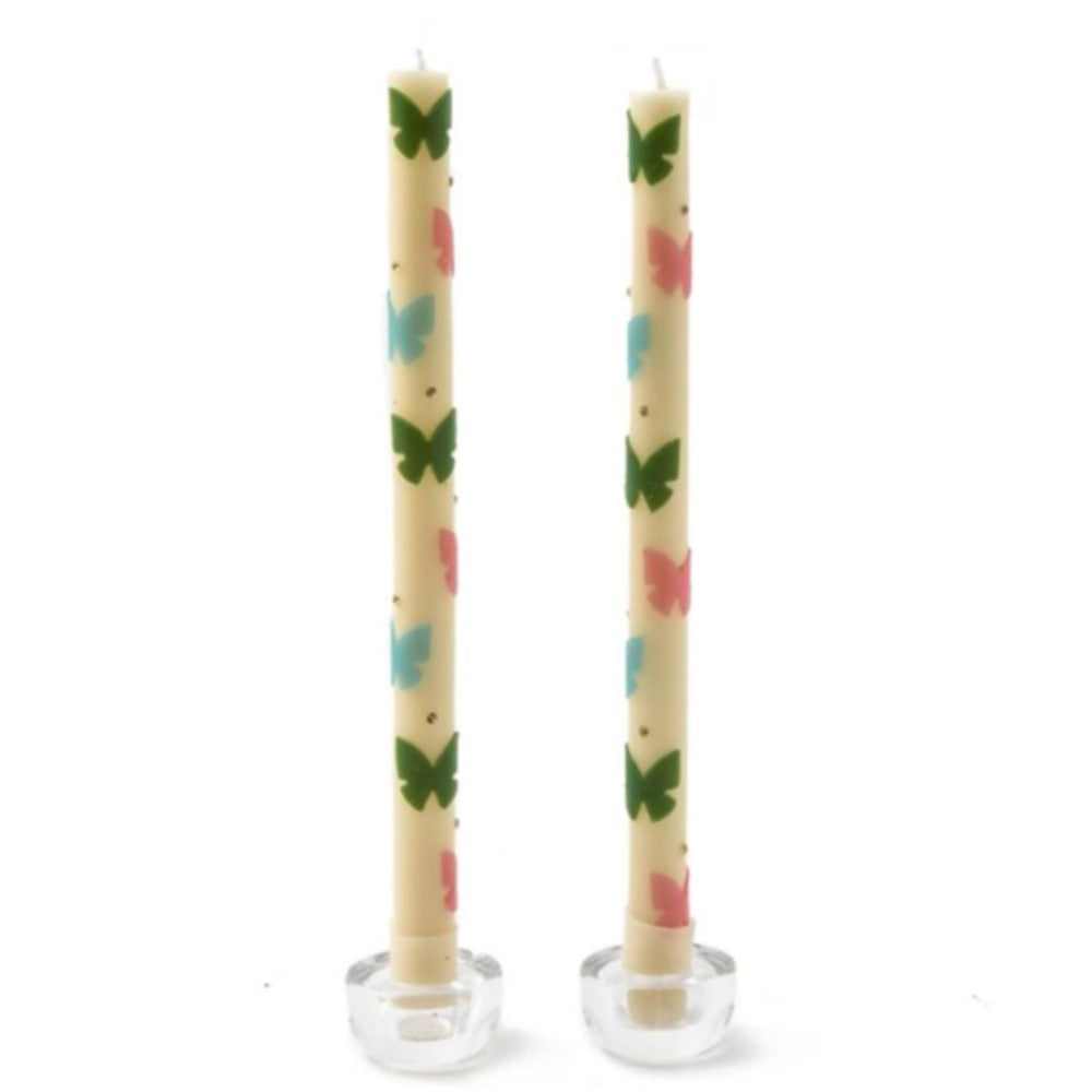 MacKenzie-Childs Butterfly Dinner Candles - Pastel - Set of 2