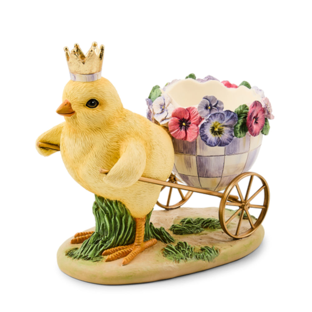 MacKenzie-Childs Pansy Party Chick with Cart