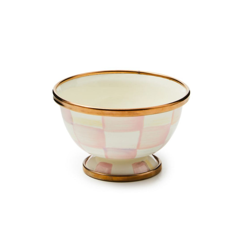 MacKenzie-Childs Rosy Check Little Sugar Bowl